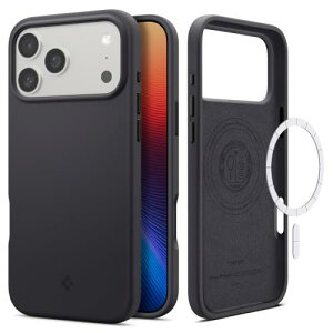 Spigen n18N̋Zp iPhone 17 Pro P[X MagSafeΉ VRf }Olbg }bg ϏՌ ČRMILKi VREtBbgE}OtBbg (ubN) ACS09955