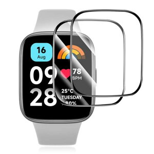 2���Z�b�g�Ή� Xiaomi Redmi Watch 3 Active �X�}�[�g�E�H�b�`�ی�t�B���� 3D�K���X�t�B�����S�ʕی� HD��ʑΉ� �C�A�h�~ �ώw�� �Ή� Xiaomi Redmi Watch 3 Active �ی�t�B����