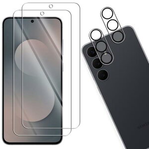 2+2�����Ή� �M�����N�V�[ S25 FE �K���X�t�B���� 2�� + �Ή� Galaxy S25 FE �����Y�ی�t�B���� 2�� FOR �M�����N�V�[ S25 FE �p�̉t���ی�t�B���� �S�ʕی� �ϏՌ� �ɔ� �C�A�[�� �w��h�~ �\��t��