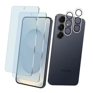 �Ή� Galaxy S25 FE �K���X�t�B���� + S25 FE �J�����t�B���� �p�̕ی�t�B���� ���͂�ی� �ڂ̔��y�� �\��t���ȒP �����z�� �C�A �h�~ �Ή� �M�����N�V�[S25FE �t���ی� �V�[�g�Ռ��z�� ������ 