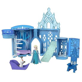 マテル(MATTEL)ディズニー(Disney)/アナと雪の女王(Frozen) エルサとこおりのおしろ(かさねるおしろシリーズ! ミニドール)着せ替え人形・お城 ハウス、アクセサリー付き3才~プレゼントHLX01