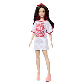バービー(Barbie) バービー65​ ファッショニスタ​ Tシャツワンピース​ きせかえ人形・ハウス 3歳から ホワイト HRH12