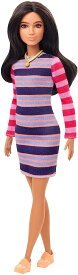 バービー(Barbie) ファッショニスタ ボーダーワンピース 着せ替え人形専用収納ケース付き3歳~GYB02