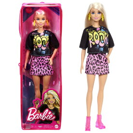 バービー(Barbie) ファッショニスタ ブラックTシャツ 着せ替え人形専用収納ケース付き3歳~GRB47