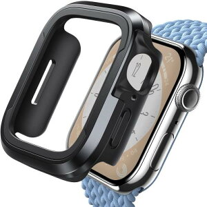 Lamicall Apple Watch ی P[X (ʃtBȂ) : Series 9 / 8 / 7 Ή AbvEHb` یJo[ iWatch یP[X AbvEHb` [ ȒP Ռz ȈՒE ^ Vv y 