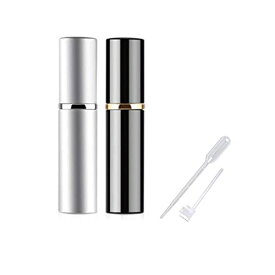 YINKE アトマイザ ー 詰め替え ポータブル クイック 香水噴霧器 携帯用 詰め替え容器 香水用 メンズ 女性用 5ml 2色セット スポイト付き/詰め替えノズル付き 小分けボトル 香水ボトル 化粧水用瓶