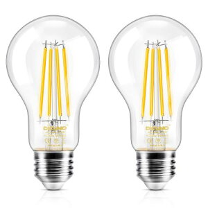 DiCUNO LED�d�� E26���� �d���F 60W�`���� �G�W�\���d�� 6W �t�B�������g�d�� 806lm 2700k ��ʓd���` �N���A�^�C�v �ȃG�l �S���� A60 �������Ή� 2��
