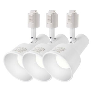 DiCUNO ダクトレール用 スポットライト E26口金 LED電球付き 60W相当 9W 昼白色 5000K ライティングバー用スポットライト レールライト 照明器具 角度調節 ホワイト 3個入