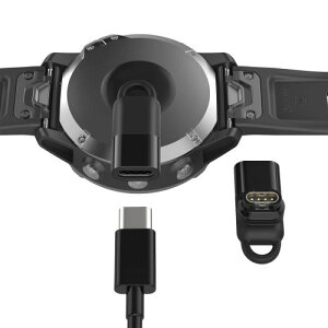 MoKo Garmin(K[~)ϊA_v^[ L^ Type-Cp Garmin ForeAthlete55/745/935/Fenix7/6/5 USBC/TypeC`[WP[uK[~ ϊA_v^ ʗp[dϊA_v^ }[dΉ Black