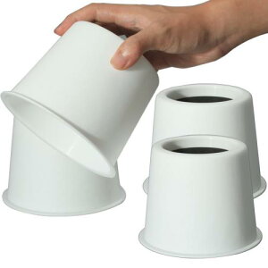 Uping 継ぎ脚 高さ調節 継脚 ベッド の高さをあげる足 4個セット 高さを上げる 高さ調節脚 こたつ 継足し 継ぎ足 テーブル脚台 高さ調整 暖房器具 丸型 (耐荷重450kg) ホワイト