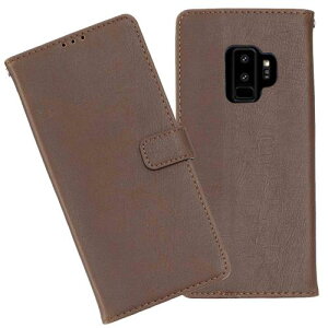 AnrekSamsung Galaxy S9 Plus SM-G965FD/SM-G965F/SC-03K/SCV39 ���p �P�[�X �蒠�^ �J�o�[ (�_�[�N�u���E��) �M�����N�V�[s9+ �蒠�^�P�[�X �X�^���h�@�\�t�� ���z�^ PU���U�[ �r�W�l�X�� �T���X��s9+ BROWN