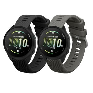 kwmobile 2x �����x���g Garmin Forerunner 165 / Forerunner 165 Music �Ή� �o���h - �V���R���o���h �\�t�g TPU �ϋv�� ���F/�O���[