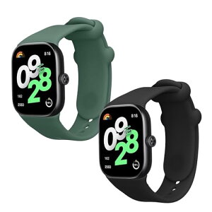 kwmobile 2x �����x���g Xiaomi Redmi Watch 4�Ή� �o���h - �V���R���o���h �\�t�g TPU �ϋv��