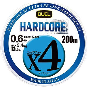 DUEL (fG) PEC ނ莅 HARDCORE X4 C ނ胉C ދ x x 0.6 200m 5F/CG[}[LO H3245N-5CBL
