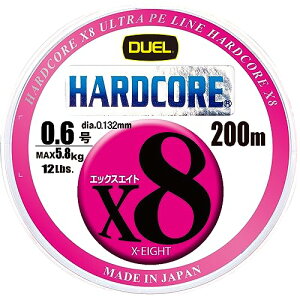 DUEL (fG) PEC ނ莅 HARDCORE X8 C ނ胉C ދ x x 0.6 200m 5F/CG[}[LO H3260N-5CBL