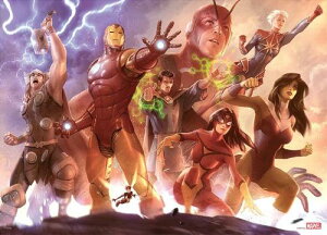 1000�s�[�X �W�O�\�[�p�Y�� �}�[�x�� Avengers Team Iron Man ������ƃV���[�Y �s���A�z���C�g (38.2x53.2cm)