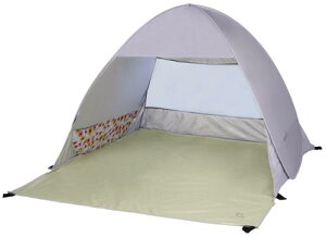 キャプテンスタッグ(CAPTAIN STAG) テント ワンタッチテント ビーチテント ポップアップテント デュオUV 2人用 約1.4畳 ペグ6本・キャリーバッグ付属 ブルーム/パープルグレー アプリール UA-65 幅1