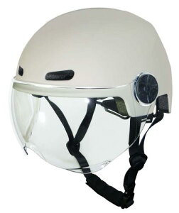 キャプテンスタッグ(CAPTAIN STAG) 自転車 ヘルメット 中学生〜大人用 ソフトシェル Lサイズ 頭囲54〜60cm未満 シールド付き SG規格 マットホワイト Cabeza Y-6500