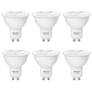 DiCUNO LED�d�� GU10���� �����F 50W�`�n���Q������ 5W LED�X�|�b�g���C�g 500lm 5000K �L�p ���P�x �ȃG�l AC100V �������Ή� 6��