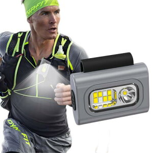 aninako ウォーキング ライト ランニング ライト USB充電可能 6種類の照明モード 軽量 防水 LED屋外夜間グリップ式ランニングライト、多目的スーパーライト歩行灯、適用 ナイトランニング、 キ