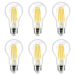 DiCUNO LED�d�� E26���� �d���F 120W�`���� �G�W�\�� 12W �t�B�������g�d�� 1650lm 2700k ��ʓd���` �N���A�^�C�v �ȃG�l �S���� A60 �������Ή� 6��