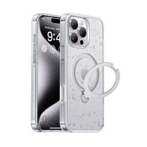 最新トレンド・360°回転スタンドCASEKOO iPhone 16 Pro Max 用ケース クリア やぎ座 星座 米軍MIL規格 フィット感 MagSafe対応 最大25W急速充電対応 横縦両立 角度自在 超強磁力 耐衝撃 高耐久性 ラップ