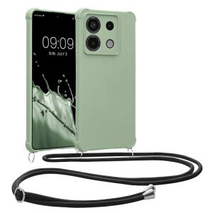 kwmobile �X�}�z�V�����_�[ Xiaomi Redmi Note 13 Pro 5G / Poco X6 5G�Ή� �P�[�X - TPU �J�o�[ ���|�� �X�g���b�v�t�� �O���[���O���[