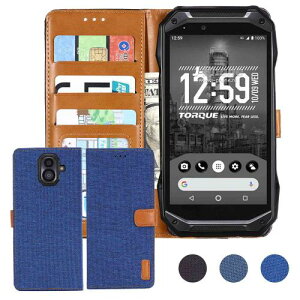 Anrek au TORQUE G04 KYV46 �Ή� KYOCERA �f�j���ޗ� �蒠�P�[�X (�u���[) ���Z�� kyv46 �g���Ng04 �P�[�X �J�o�[ �蒠�^ �J�[�h���[ �T�C�h�}�O�l�b�g �X�^���h�@�\�t�� �X�}�z�P�[�X ���z�^ �ϏՌ� �ϖ�