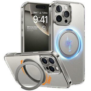 多機能360度回転スタンドTORRAS iPhone16Pro 用 ケース縦横両対応 ハルバッハマグネット搭載 MagSafe対応 米軍MIL規格耐衝撃 リング 指紋防止 黄変防止 マット マグセーフ対応 レンズ保護 三眼 いphone