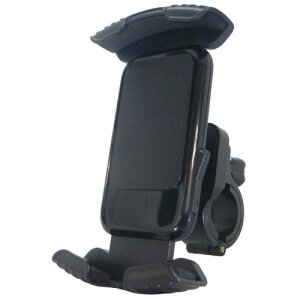 キャプテンスタッグ(CAPTAIN STAG) 自転車 スマホホルダー スタンド スマートフォンホルダー 簡単取付 多機種対応 角度調整 2点止め 360度回転 対応φ15〜32mm ブラック Y-5005