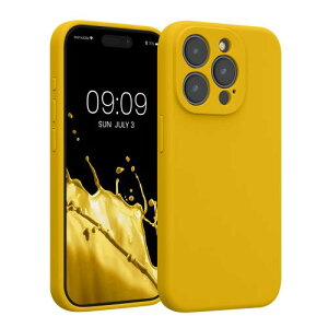 kwmobile �X�}�z�P�[�X Apple iPhone 15 Pro�Ή� �P�[�X - TPU �V���R�� �J�o�[ �ϏՌ� ���h�~ - �܂΂䂢 �C�G���[