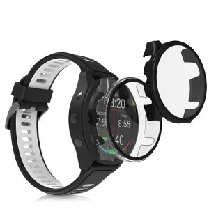kwmobile 2x �P�[�X Garmin 18mm Forerunner 265S�Ή� �J�o�[ - �t���{�f�B �K���X �ϏՌ� �����^ ���F/����