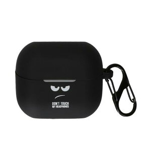 kwmobile �ی�P�[�X Samsung Galaxy Buds 3 / Galaxy Buds 3 Pro�Ή� �P�[�X - �ϏՌ� �V���R�� �P�[�X�J�o�[ Don't touch my headphones�f�U�C��