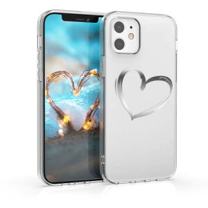 kwmobile Apple iPhone 12 / iPhone 12 Pro対応 ケース - TPU 保護 カバー ハートブラシデザイン 対応