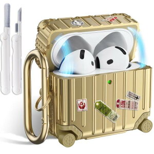 CAGOS for AirPods 4P[X 2024 GA|bc4pJo[ GA[|bY4 P[ X CbNt  TPU+PCf ۂ 4یJo[ L[fUC   Jrit LED