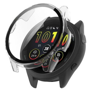 BUITFOU For GARMIN Forerunner 255/255 Music �J�o�[ GARMIN Forerunner 255/255 Music �P�[�X �����^ PC+�K���X�f�� ��̌^ �S�ʕی� �����^ �����ȒP �ϏՌ� �����ߗ� �w��h�~ ���h�~�i�N���A�j