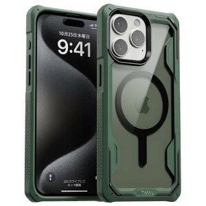 ULTIMAL iPhone 15 Pro Max �p �P�[�X 6.7�C���`�o���p�[�J�o�[ Magsafe�[�d�Ή� �A�C�t�H��15�v���}�b�N�X�ی�P�[�X �ϏՌ� �ČRMIL�K�i �h�k �����K���X�w�� ����~�� �w��E�X�N���b�`�E���ϖh�~(iPh