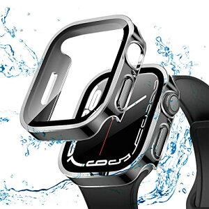 AMAPC for Apple Watch �P�[�X Apple Watch �P�[�X �Ή� IP68���S�h�� �o���h ���j�E�X�|�[�c��p �h���P�[�X 3D���p�G�b�W�f�U�C�� Apple Watch Series 9/8/7 45mm�Ή� ����̃u���b�N���V���o�[