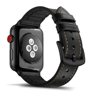 �R���p�`�u�� Apple Watch �o���h 41mm 40mm 38mm �{�v�V���R�[���n�C�u���b�h�f�U�C�������o���h Apple Watch SE2 SE �V���[�Y9 8 7 6 5 4 3 2 1 �p (�u���b�N)