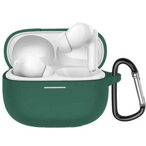 BUITFOU Redmi Buds 6 Pro ケース Buds 6 Pro 保護カバー 柔らかい シリコン製 落下防止 キズ防止 耐衝撃 防塵 軽量 装着充電可能 カラビナ付き 紛失防止(グリーン)
