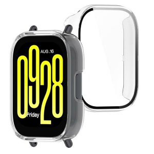 BUITFOU For Redmi Watch 5 Lite �J�o�[ xiaomi(�V���I�~)Redmi Watch 5 Lite �P�[�X �����^ PC+�K���X�f�� ��̌^ �S�ʕی� �����^ �����ȒP �ϏՌ� �����ߗ� �w��h�~ ���h�~�i�N���A�j