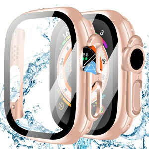 YUGYUG �Ή� �A�b�v���E�H�b�` �J�o�[ Ultra 3/2/1 Apple Watch �P�[�X PC�f�� IP68 �h�� 3D���p�G�b�W�f�U�C�� ���� �A�b�v���E�H�b�` �P�[�X �K���X�t�B���� ��̌^ ���{���Ɏq�� ��d�\�� Apple Watch 