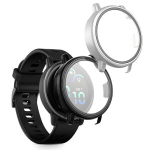 kwmobile 2x �P�[�X Garmin vivoactive 6 (42mm) / Active 6�Ή� �J�o�[ - �t���{�f�B �K���X �ϏՌ� �����^ ���F/�V���o�[