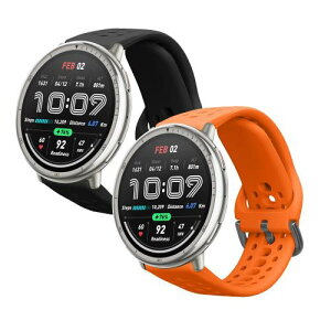 kwmobile 2x �����o���h Garmin 20mm Amazfit Active 2 Sqaure/Amazfit Active 2�Ή� �x���g - �V���R���o���h �\�t�g TPU �ϋv�� ���F/�I�����W