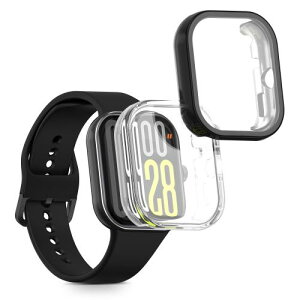 kwmobile 2x �P�[�X Xiaomi Redmi Watch 5 / Redmi Watch5 eSIM�Ή� �J�o�[ - �t���J�o�[ �V���R�� �ϏՌ� �S�̕ی� ����/���F