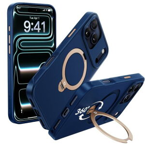 2025�V�o��E�@�\���̋ɂ�CASEKOO iPhone 17 Pro Max �p �P�[�X 360�x��]�X�^���h MagSafe�Ή� �ČRMIL�K�i 360°�S�����ϏՌ� ����~�� �}�b�g�d�グ���ϖh�~ ���C�����X�[�d�Ή� �X�g���b�v�z�[���t�� 