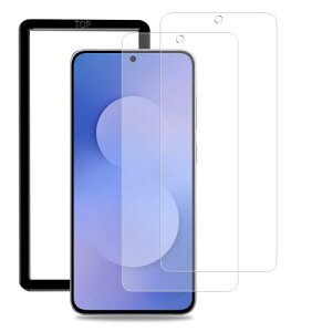 iXinQu �K���X�t�B���� For Galaxy S25 FE �p �K�C�h�g�t�� �����K���X �M�����N�V�[ S25 FE �Ή� �ی�t�B���� �����z�� �d�x9H �ϏՌ� (2��)