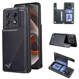Anrek�V�^ MOTOROLA Moto G66J/G66Y/G56 5G �p �J�[�h�P�[�X �蒠�^ �w�ʃJ�o�[ �i�u���b�N�j���g���[��g56 ���gg66y �X�}�z�P�[�X �J�[�h���[ ���u���@�\ �g�уJ�o�[ ���gg66j BLACK