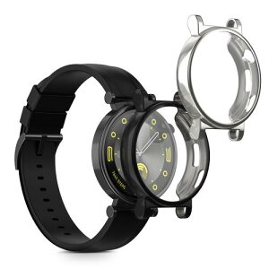 kwmobile 2x �P�[�X Huawei Watch GT4 41mm�Ή� �J�o�[ - �t���J�o�[ �V���R�� �ϏՌ� �S�̕ی� ���F/�V���o�[