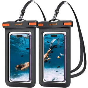 4-7.5インチに対応 スマホ 防水 ケース IPX8 Lamicall 海 プール 海水浴 水泳 すまほ ぼうすい カバー 顔認証 スマフォ 水中 撮影 アイホン 携帯 けいたい 首かけ 通話 お風呂 温泉 潜水 iPhone 16e 16 15